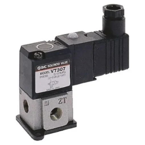 SMC 3/2 Pneumatic Solenoid Valve - Solenoid/Solenoid G 1/8 VT307 Series 110V ac - VT307-3D1-01F-Q product image
