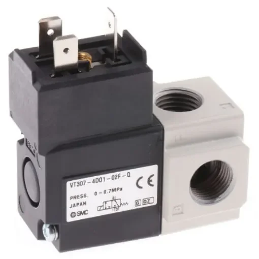 SMC 3/2 Pneumatic Solenoid Valve - Solenoid/Solenoid G 1/4 VT307 Series 220V ac - VT307-4DO1-02F-Q product image