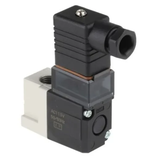 SMC 3/2 Pneumatic Solenoid Valve - Solenoid/Solenoid G 1/4 VT307 Series 110V ac - VT307-3DZ1-02F-Q product image