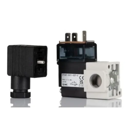 SMC 3/2 Pneumatic Solenoid Valve - Solenoid/Solenoid G 1/4 VT307 Series 24V dc - VT307-5DZ1-02F-Q product image