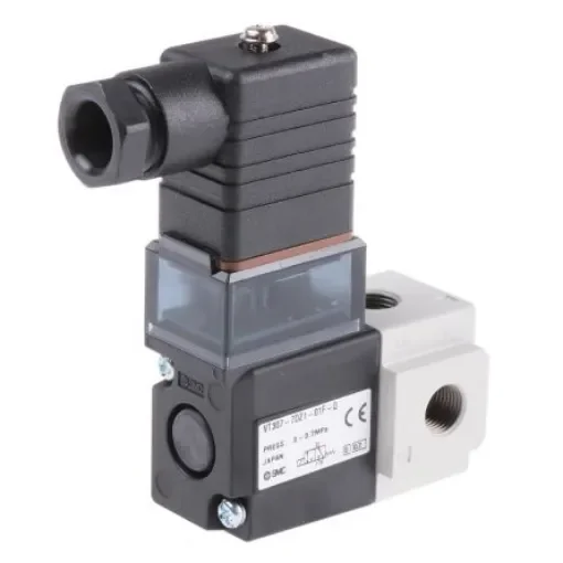 SMC 3/2 Pneumatic Solenoid Valve - Solenoid/Solenoid G 1/8 VT307 Series 240V ac - VT307-7DZ1-01F-Q product image