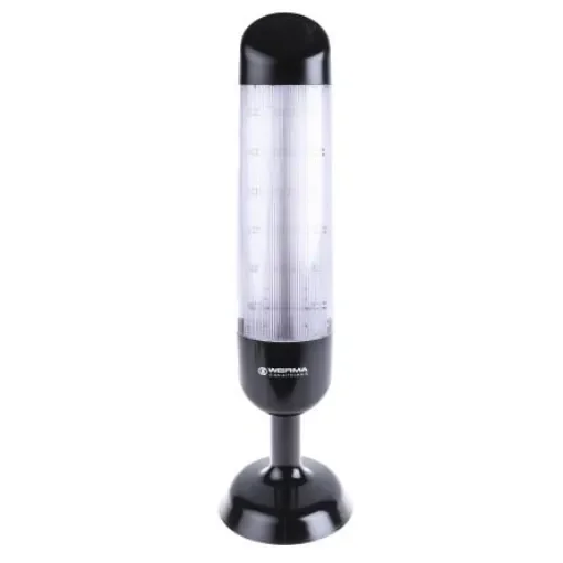 Werma Kompakt Series Clear Buzzer Signal Tower, 3 Lights, 24 V dc, Base Mount - 695.010.55 product image