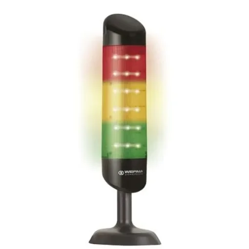 Werma CleanSIGN Series Red/Green/Yellow Buzzer Signal Tower, 3 Lights, 24 V dc, Base Mount - 695.210.55 product image