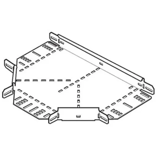 Legrand Heavy Duty 90° Flat Bend Hot Dip Galvanised Steel Cable Tray Accessory, 100 mm Width, 50mm Depth - SRFT100G product image