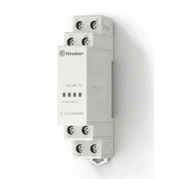 Finder DIN Rail Power Relay, 24V ac/dc Coil, 8A Switching Current, SPDT - 13.12.0.024.0000 product image