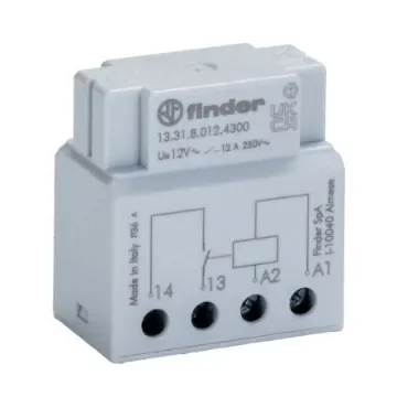 Finder Switch Box Monostable Relay, 12V ac Coil, 12A Switching Current, SPST-NO - 13.31.8.012.4300 product image