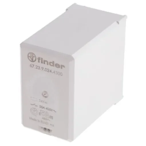 Finder PCB Mount Power Relay, 24V dc Coil, 50A Switching Current, 3P-NO - 67.23.9.024.4300 product image