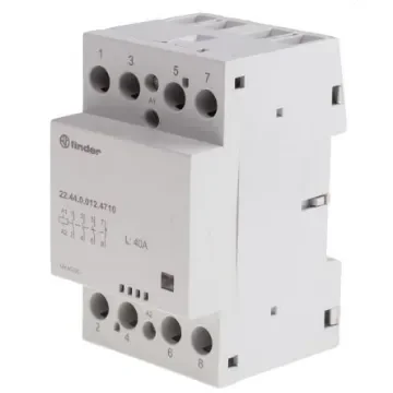 Finder 22 Series Contactor, 12 V ac/dc Coil, 4-Pole, 40 A - 22.44.0.012.4710 product image