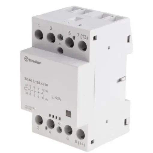 Finder 22 Series Contactor, 125 V ac Coil, 4-Pole, 40 A - 22.44.0.120.4310 product image