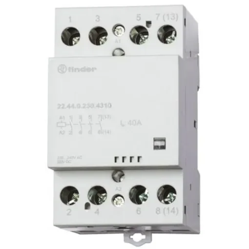 Finder 22 Series Contactor, 125 V ac Coil, 4-Pole, 40 A - 22.44.0.120.4710 product image