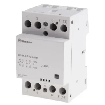 Finder 22 Series Contactor, 240 V ac Coil, 4-Pole, 40 A - 22.44.0.230.4310 product image