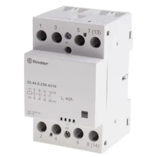 Finder 22 Series Contactor, 240 V ac Coil, 4-Pole, 40 A - 22.44.0.230.4310 product image
