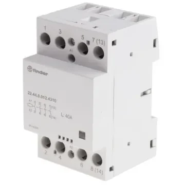 Finder 22 Series Contactor, 12 V ac/dc Coil, 4-Pole, 63 A - 22.64.0.012.4310 product image