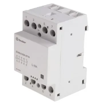 Finder 22 Series Contactor, 24 V dc, 24 V ac Coil, 4-Pole, 63 A - 22.64.0.024.4710 product image