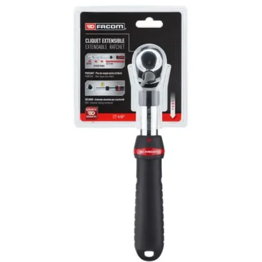 Facom SXL.161PB 1/2 in Square Ratchet with Bi-material Elastomer Handle, 264 mm Overall product image