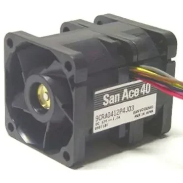 Sanyo Denki San Ace 9CRA Series Axial Fan, 12 V dc, DC Operation, 55m³/h, 19.2W, 1.6A Max, 40 x 40 x 48mm - 9CRA0412P4K03 product image
