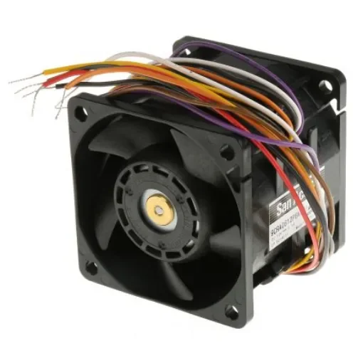 Sanyo Denki San Ace 9CRA Series Axial Fan, 12 V dc, DC Operation, 137m³/h, 37.2W, 3.1A Max, 60 x 60 x 56mm - 9CRA0612P6K001 product image