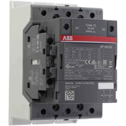 ABB AF140 AF Contactor, 230 V ac Coil, 3-Pole, 200 A, 75 kW, 3NO, 690 V ac - 1SFL447001R1311  AF140-30-11-13 product image