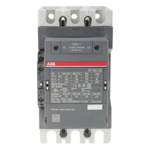 ABB AF190-30-11-11 AF Contactor, 24 V ac/dc Coil, 3-Pole, 275 A, 90 kW, 3NO, 690 V ac - 1SFL487002R1111  AF190-30-11-11 product image