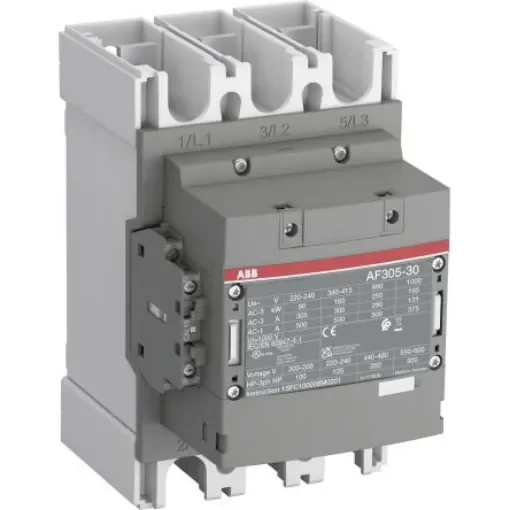 ABB AF305-30-11-11 AF Contactor, 24 V ac/dc Coil, 3-Pole, 400 A, 160 kW, 3NO, 690 V ac - 1SFL587002R1111  AF305-30-11-11 product image