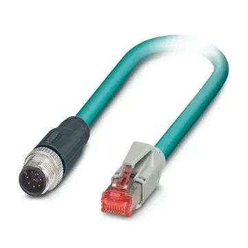 Phoenix ContactVS-M12MS-IP20-94B-LI/3.0, 3m Cat5, Blue M12 to Male RJ45 Male Shielded, Terminated PUR Sheath - 1403492 product image