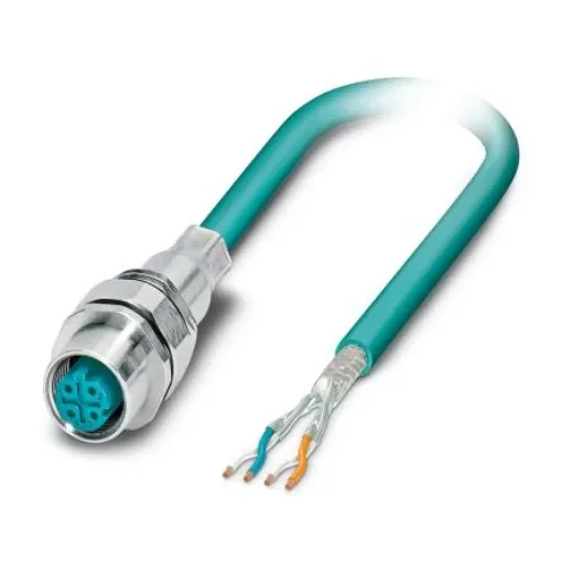 Phoenix ContactSACCEC-M12FSD-4CON-M16/1.0-930, 1m Cat5, Blue M12 to Female Unterminated Shielded, Terminated PUR Sheath - 1528497 product image