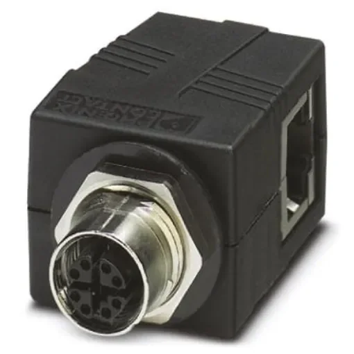 Phoenix Contact VS-BH-M12FSX Series Female RJ45 Connector, Rear Mount, Cat6a Right Angle - 1404548 product image