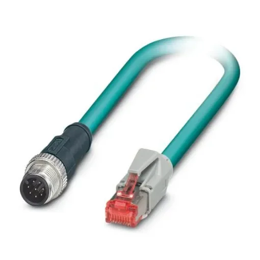 Phoenix ContactNBC-MS/ 0.5-94B/R4AC SCO US, 500mm Cat5, Blue M12 to Male RJ45 Male Shielded, Terminated PUR Sheath - 1408749 product image