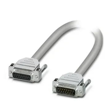 Phoenix Contact Female 15 Pin D-sub to Male 15 Pin D-sub Serial Cable, 2m - 2302081 product image