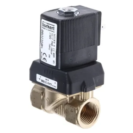 Burkert Solenoid Valve 221605, 2 port(s) , NC, 230 V ac, 1/2in product image