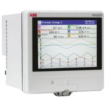 ABB RVG200, 6 Input Channels, 1 Output Channels, Paperless Chart Recorder Measures Current, Millivolt, Resistance, - RVG200A6Y0Y0Y0A product image