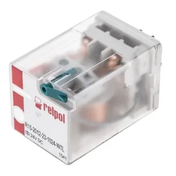 Relpol Plug In Power Relay, 24V dc Coil, 10A Switching Current, DPDT - R15-2012-23-1024-WTL product image