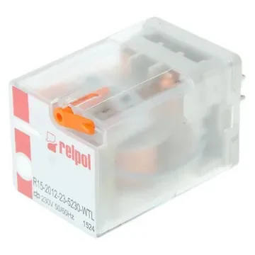 Relpol Plug In Power Relay, 230V ac Coil, 10A Switching Current, DPDT - R15-2012-23-5230-WTL product image