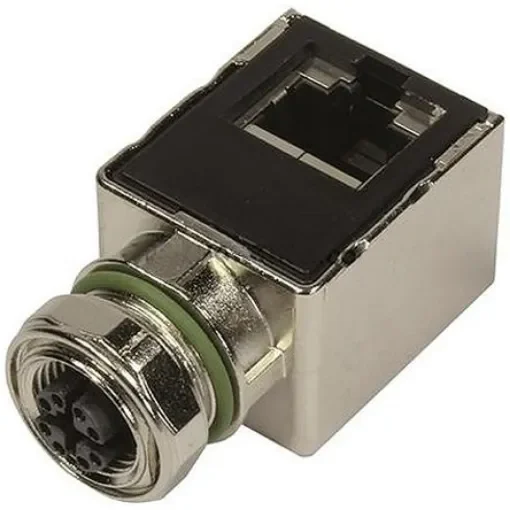 HARTING Right Angle 8 Pole M12 Socket to 8 Pole Socket Adapter - 21033814800 product image