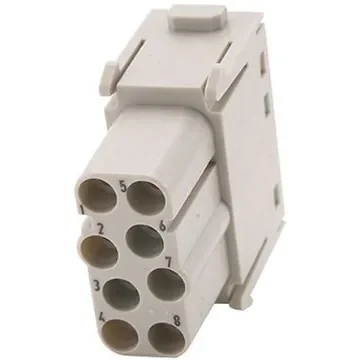 HARTING Heavy Duty Power Connector Module, 16A, Female, Han-Modular Series, 8 Contacts - 09140082734 product image
