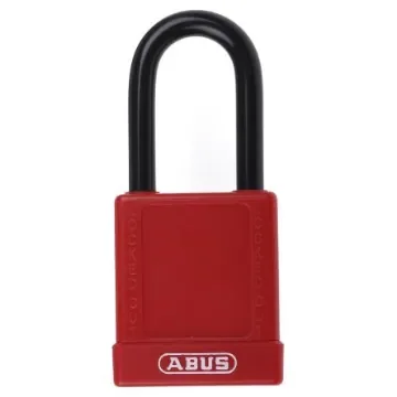 ABUS Key Weatherproof Aluminium, Steel Safety Padlock, 6.5mm Shackle, 38mm Body - 74/40 RED KD product image