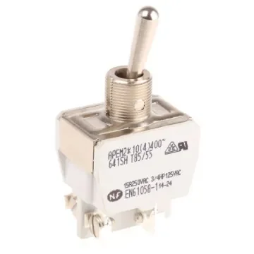 APEM Toggle Switch, Panel Mount, On-Off, SPST, Screw Terminal - 641SH product image