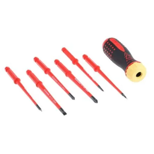 Bahco Pozidriv; Slotted Interchangeable Insulated Screwdriver Set, 7-Piece - 808062 product image