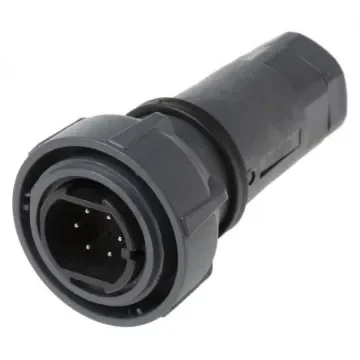 Bulgin Circular Connector, 6 Contacts, Cable Mount, Plug, Male, IP66, IP68, IP69K, Buccaneer 7000 Series - PXP7010/06P/ST/0709 product image