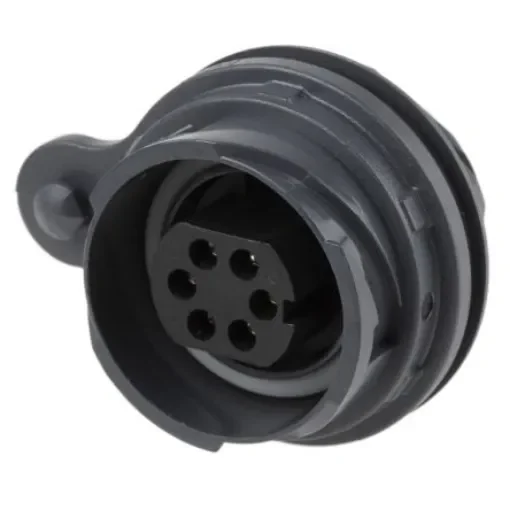 Bulgin Circular Connector, 6 Contacts, Front Mount, Socket, Female, IP66, IP68, IP69K, Buccaneer 7000 Series - PXP7012/06S/ST product image