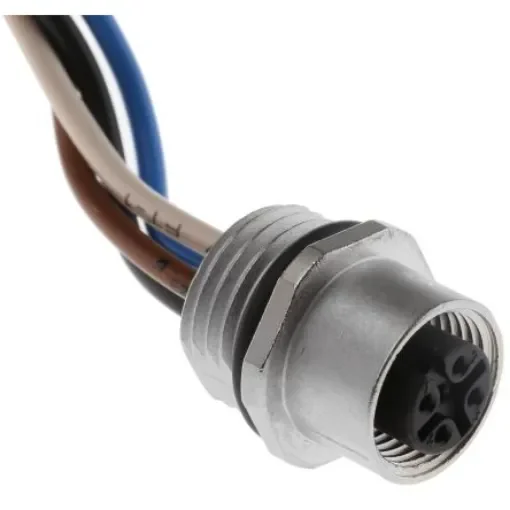 binder Circular Connector, 4 Contacts, Cable Mount, M12 Connector, Socket, Female, IP67, 763 Series - 09-3432-433-04 product image
