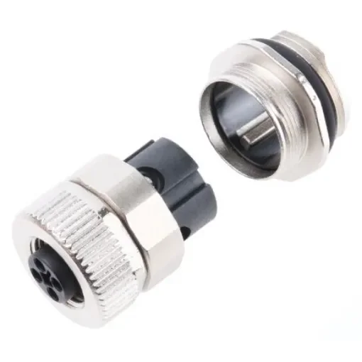 binder Circular Connector, 4 Contacts, Panel Mount, M12 Connector, Socket, Female, IP67, 813 Series - 99-0634-500-04 product image