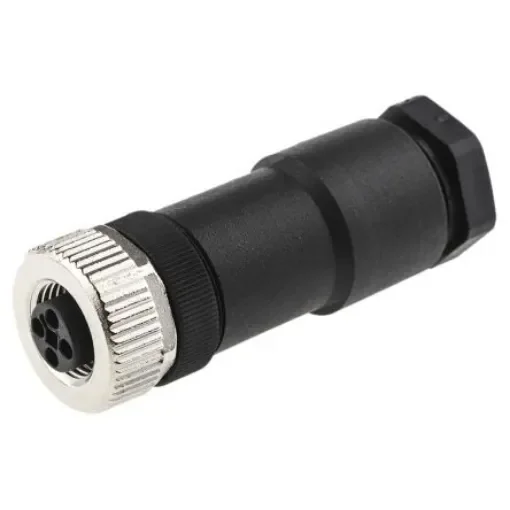 binder Circular Connector, 4 Contacts, Cable Mount, M12 Connector, Socket, Female, IP67, 813 Series - 99-0630-19-04 product image