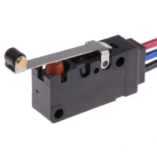 Omron Hinge Roller Lever Micro Switch, PCB Pin Terminal, SPDT, IP67 - D2VW-01L2-1MS product image
