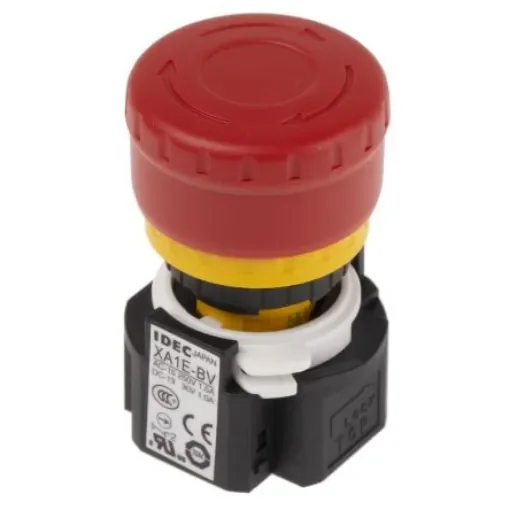 Idec Emergency Stop Push Button, Panel Mount, SPDT, IP65 - XA1E-BV302R product image