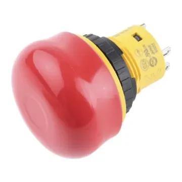 Idec Push Button Switch, Latching, Panel Mount, 16.2mm Cutout, SPDT, 250V, IP65 - AB6E-3BV02PRH product image