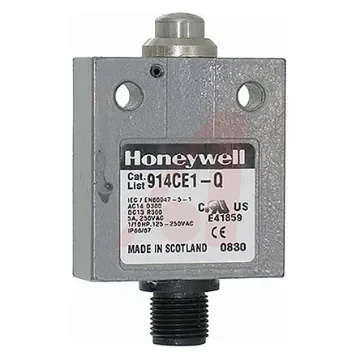 Honeywell 914CE Series Plunger Limit Switch, NO/NC, IP66, IP67, IP68, SPDT, Die Cast Zinc Housing, 250V ac Max, 5A Max - 914CE1-Q product image