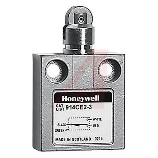 Honeywell 914CE Series Roller Plunger Limit Switch, NO/NC, IP66, IP67, IP68, SPDT, Die Cast Zinc Housing, 250V ac Max, - 914CE2-3 product image