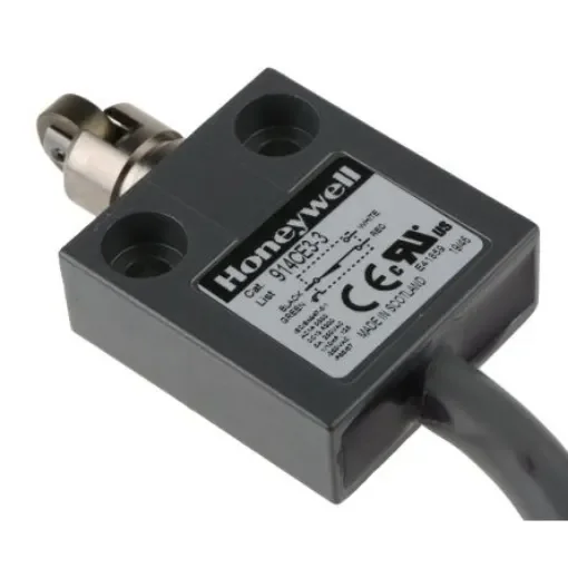 Honeywell 914CE Series Roller Plunger Limit Switch, NO/NC, IP66, IP67, IP68, SPDT, Die Cast Zinc Housing, 250V ac Max, - 914CE3-3 product image