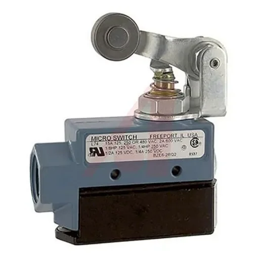 Honeywell BZE6 Series Roller Lever Limit Switch, NO/NC, IP40, SPDT, Die Cast Zinc Housing, 600V ac Max, 15A Max - BZE6-2RQ2 product image
